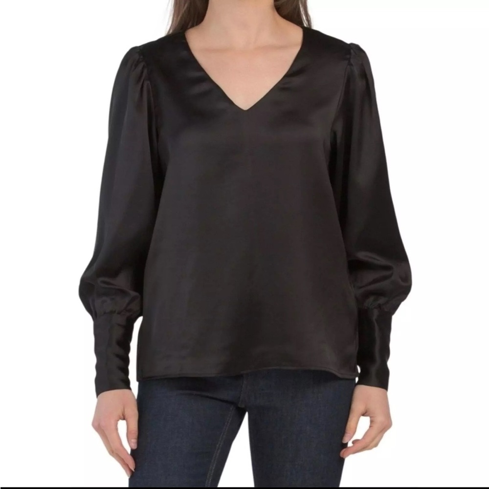 Rachel Zoe Black Relaxed Boxy Blouse